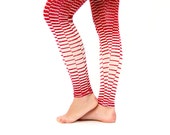 Valentine Day Leggings, Plaid  red & white Leggings