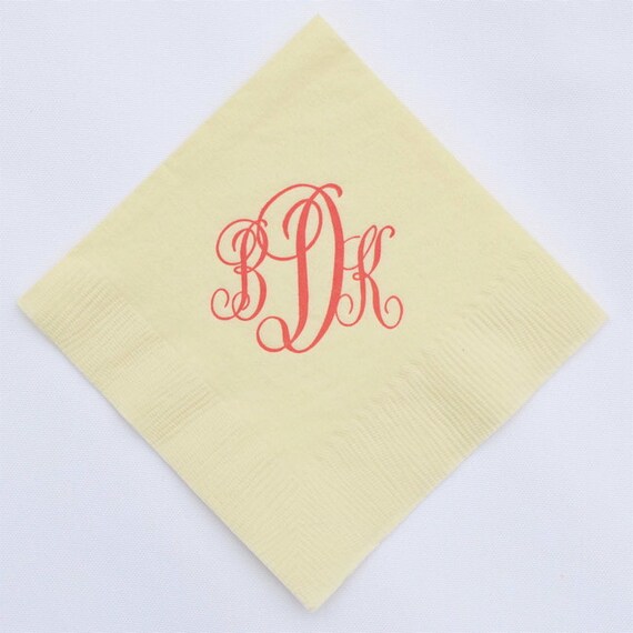 Monogram Personalized Napkins Set of 100