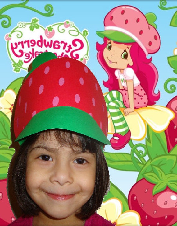 Strawberry Shortcake party hat Set of 8. Birthday party