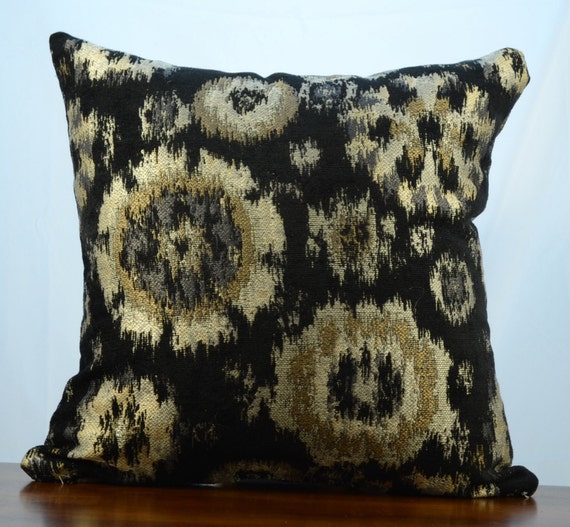 Ikat pillow silver pillow gold pillow trendy by