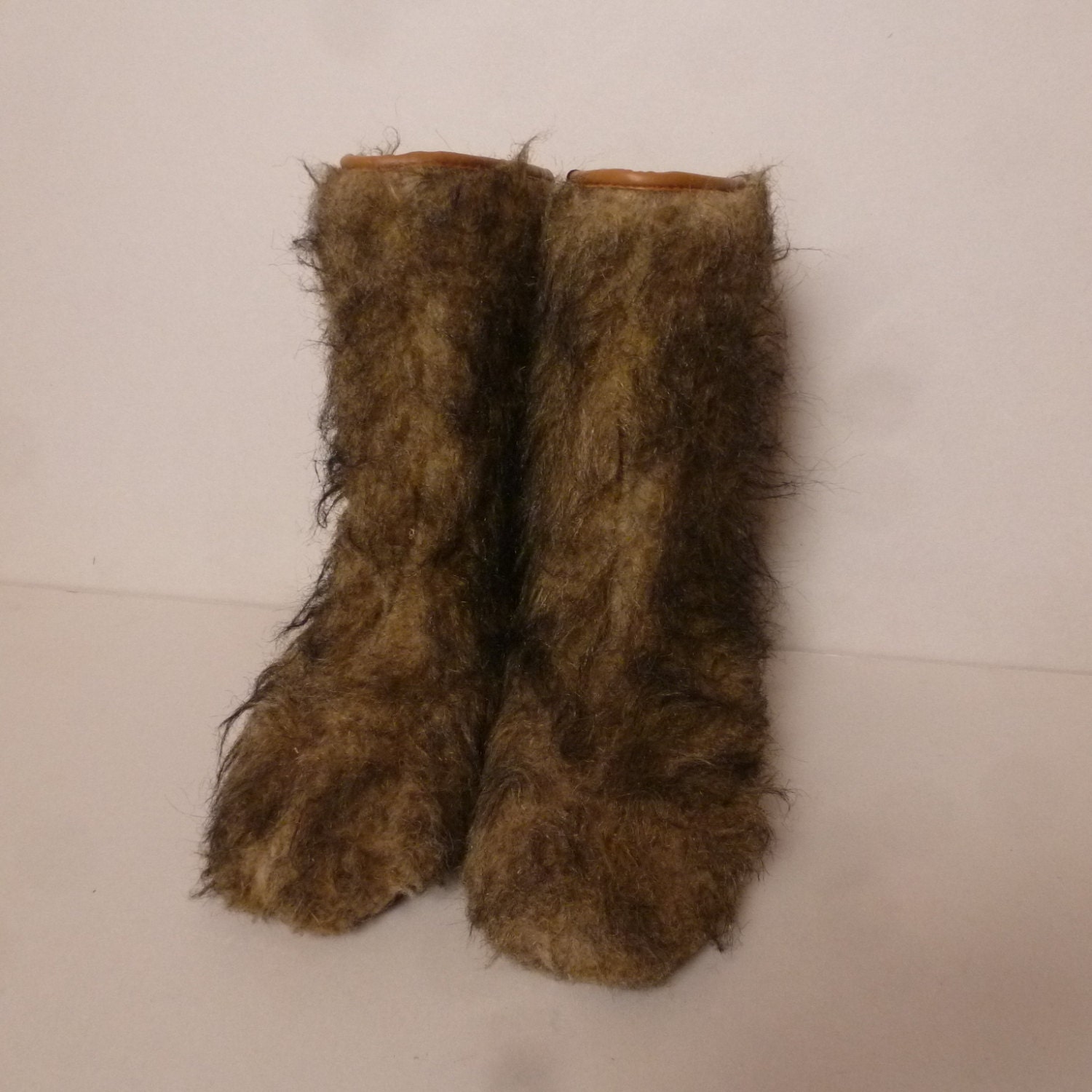 Faux Fur Yeti Boots Vintage 70s Apres Ski Boots Womens