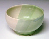 Pale Green and White Multi-Purpose Bowl.  Perfect Size for Ice Cream Treat.  Great for Cereal.  Stoneware.