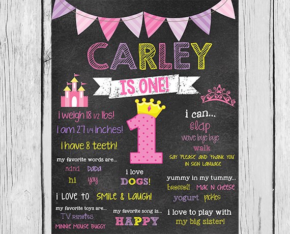 Girly Number One Princess Personalized Birthday by ...