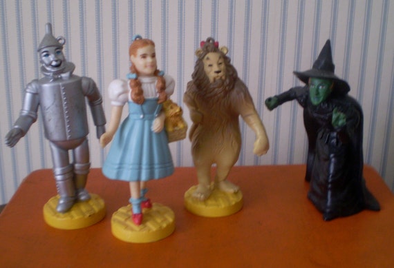 4 vintage Wizard of Oz figures plastic Oz figures by greatoldees