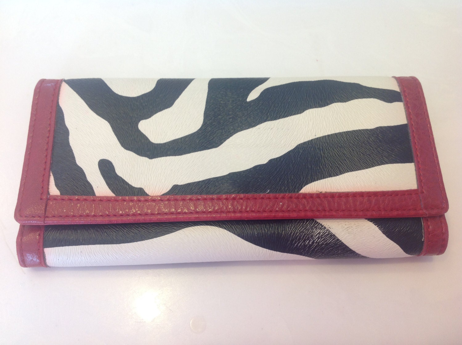 ZEBRA print checkbook wallet