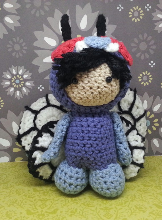 Amigurumi custom doll in Butterfree costume