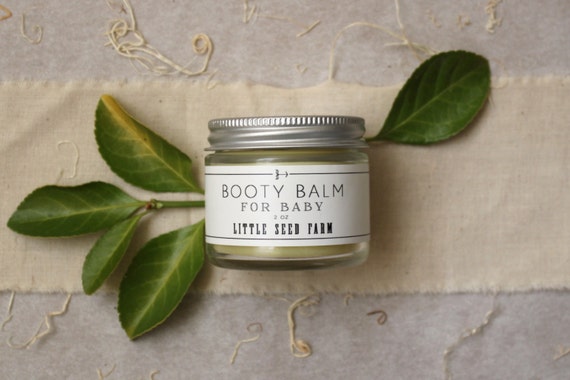 BOOTY BALM 2 fl oz // organic // cloth diaper safe // heals & prevents diaper rash // gentle and safe // herbally infused