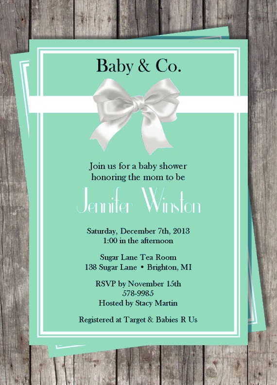 Tiffany & Co. Invitations Baby Shower DIY Customized Baby Shower Il_570xn