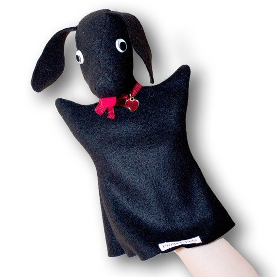 Hand Puppet for children Cute Felt Dog Puppet pet handmade