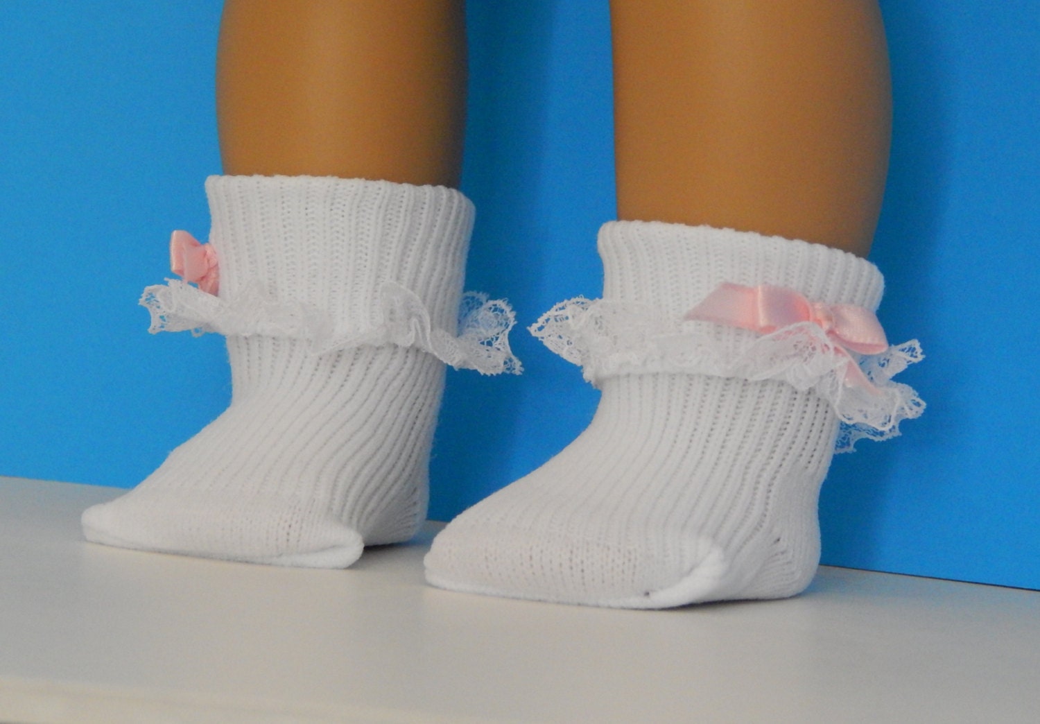 White Ruffled Doll Socks 1518 Inch Dolls Doll Socks