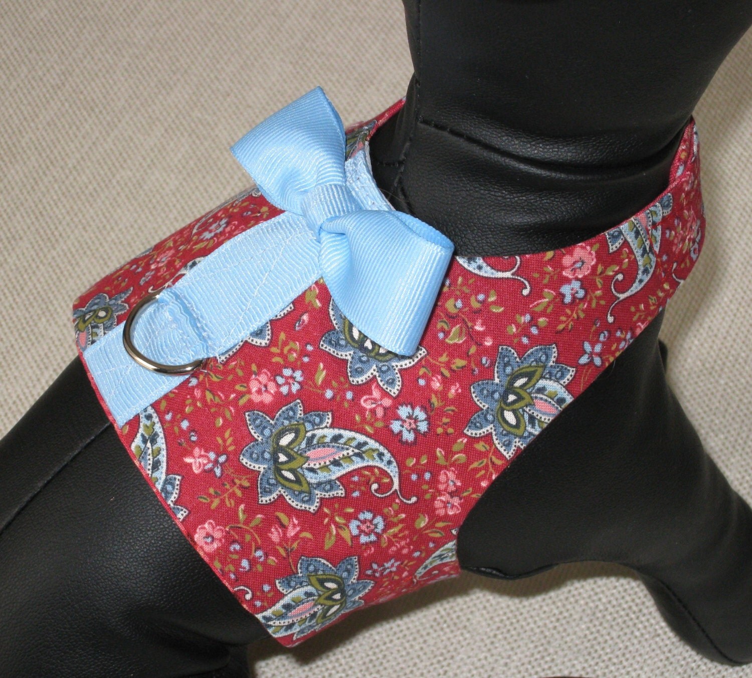 XXS Dog Harness Vest Pink Paisley Tiny dog harness Puppy
