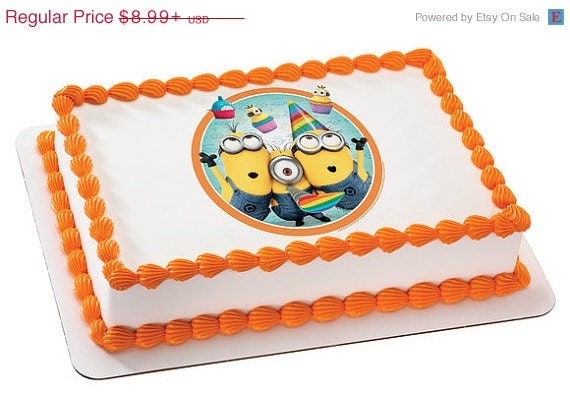SUMMER SALE Despicable Me 2-Party Time Edible Image Cake Topper Il_570xn