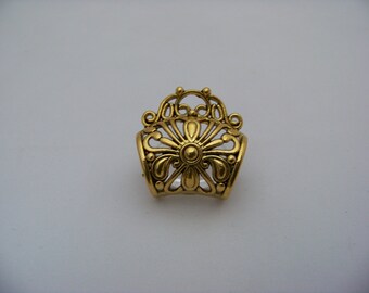 Gold Metal Scarf Ring with bail Findings/4259