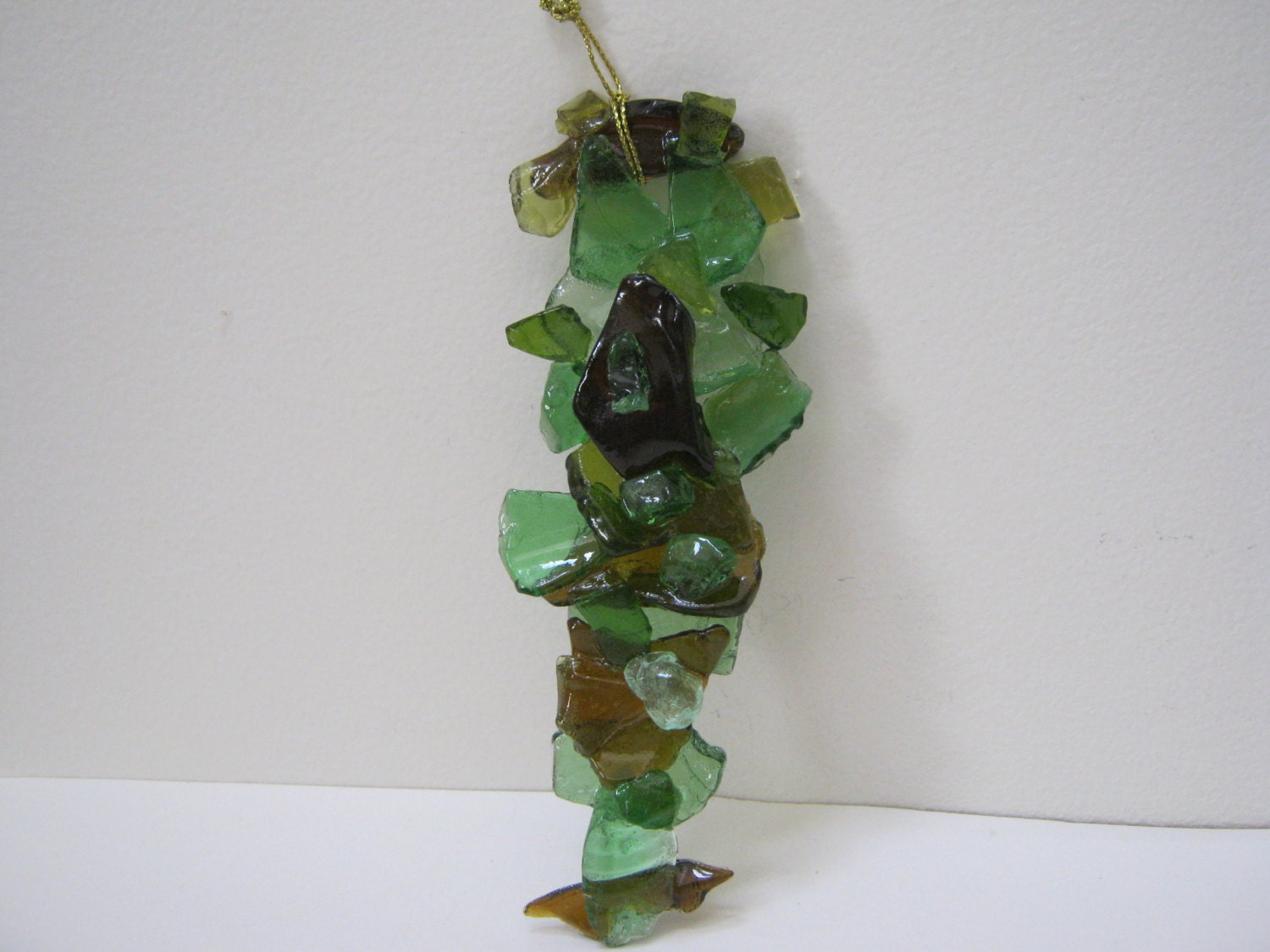 Real Sea Glass Wall Hanging Art Decorative Arts Beach Decor