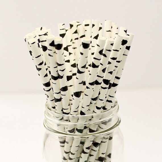 Birch Paper Straws 25 Count Woodland by ShopCelebrationLane