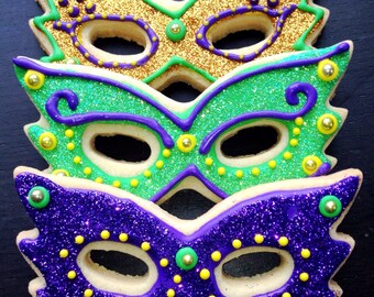 Mardi gras cookies | Etsy Mardi gras cookies | Etsy
