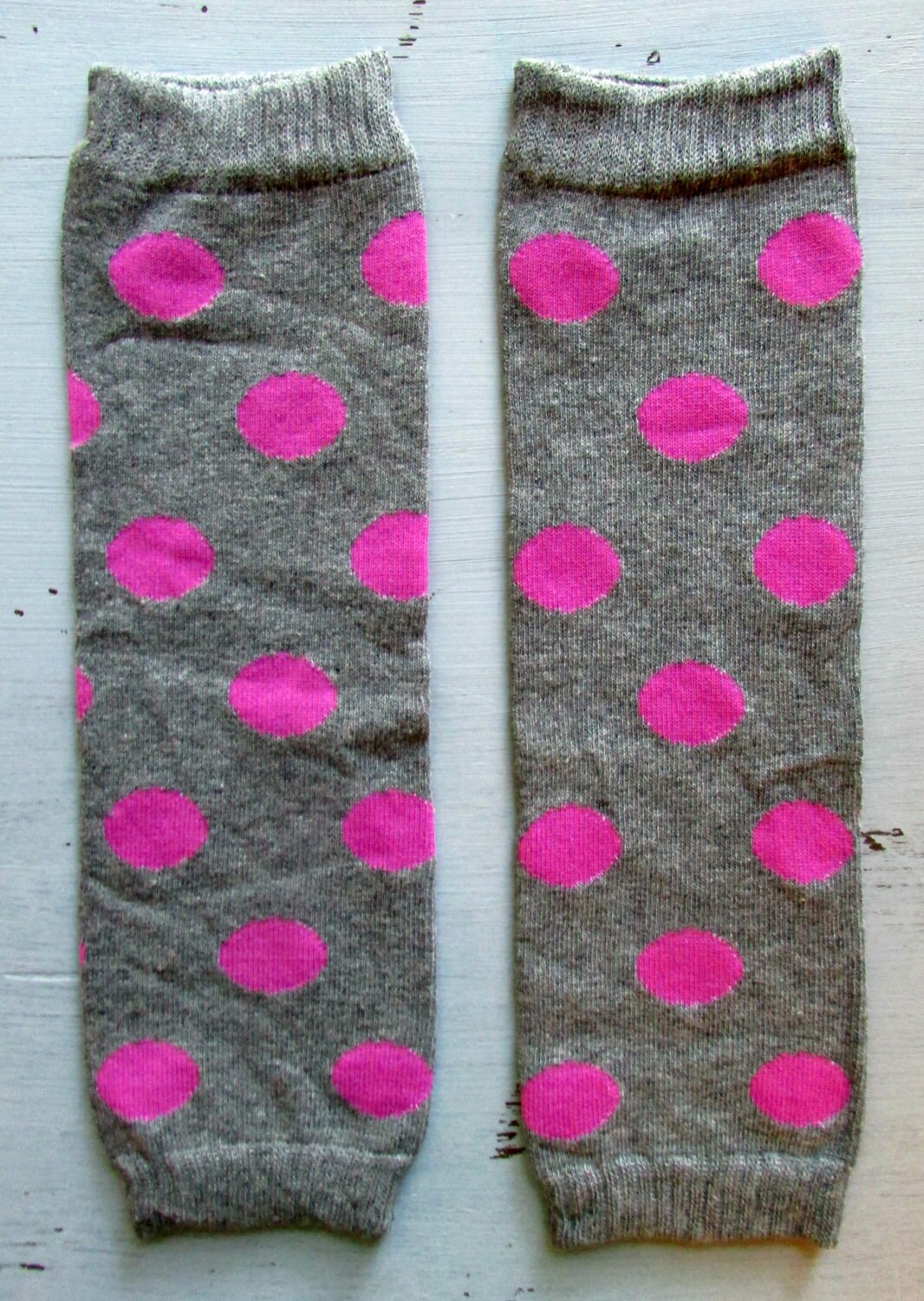 Leg WarmersGray w/ Purple Dot for Baby Toddler ChildrenBaby