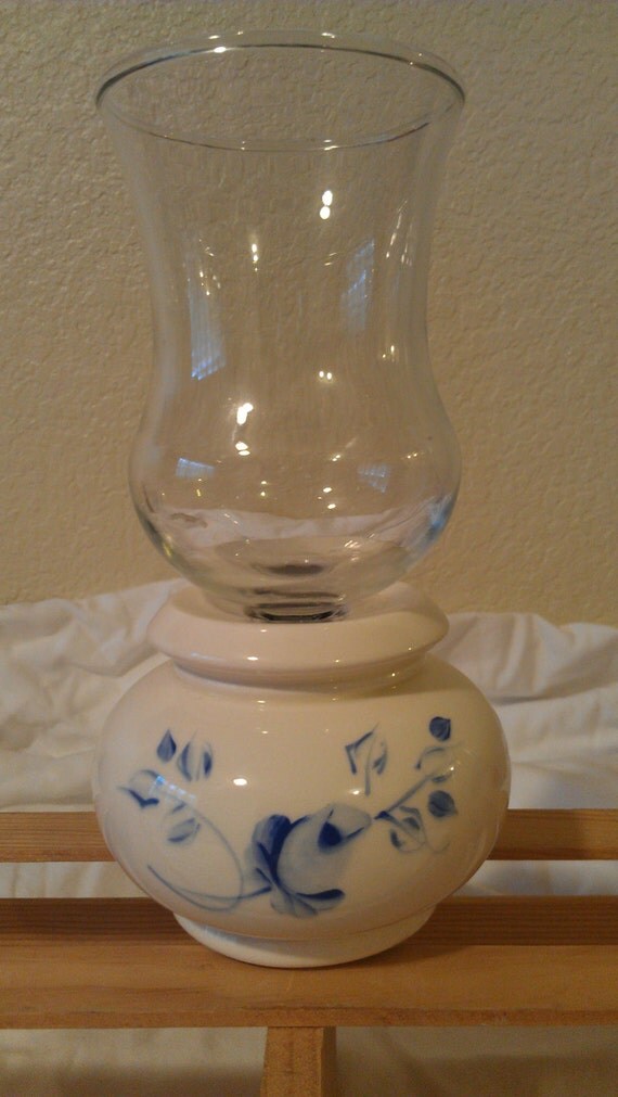 Vintage Lasting Products Hand Painted Hurricane Globe Candle