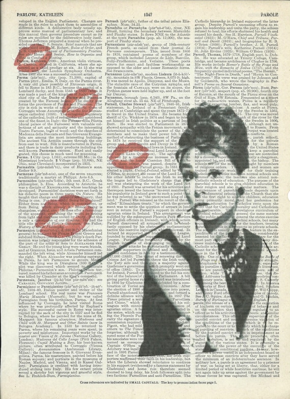 Book Print Audrey Hepburn in Breakfast in Tiffany on Vintage Upcycle Book Page Print Art Print Dictionary Print Collage Print