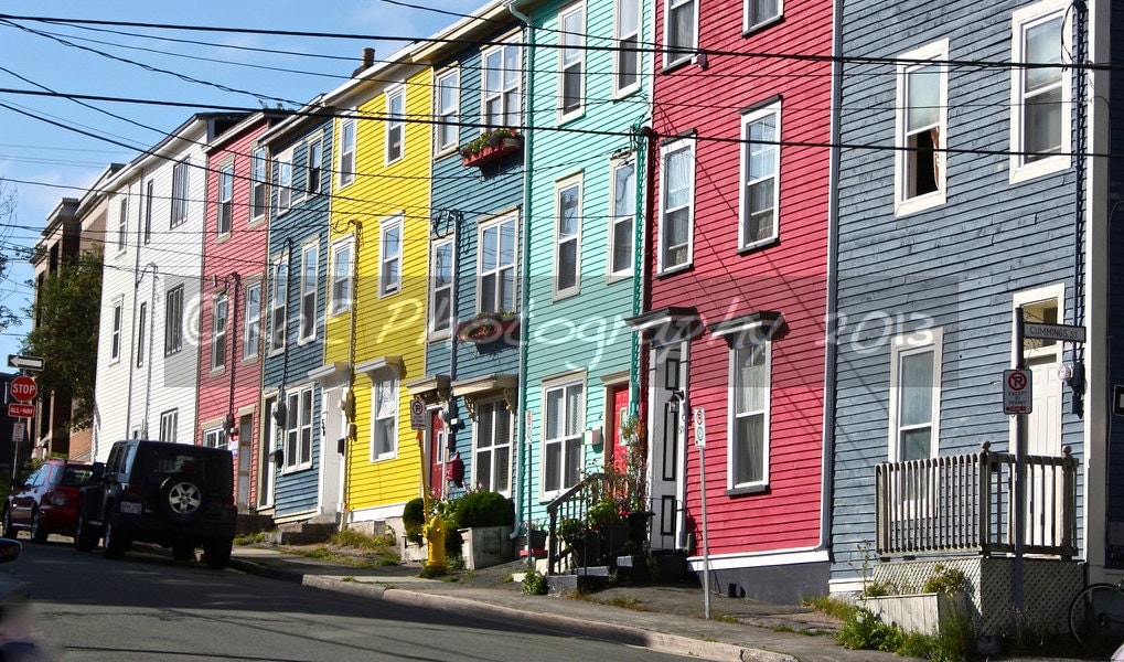 Jelly Bean Houses St. John's Newfoundland 5 x 7 Print