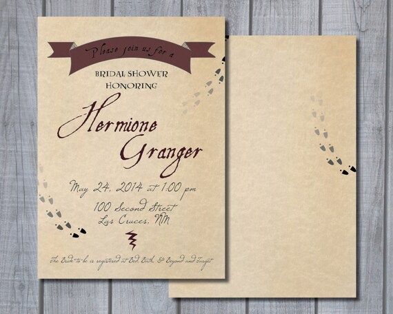 Printable Harry Potter Baby Shower Invitations 6