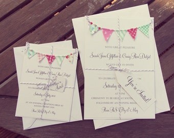 Mint And Pink Rustic Wedding Invitation Mint And Pink Rustic Wedding Invitation