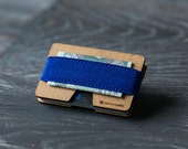 Slim wooden wallet, credit card holder, men's and women's wallet, wood minimalist and slim, modern design wallet, N wallet