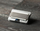 Metal wallet, credit card wallet, men's and women's wallet, aluminum slim minimalist wallet, modern design wallet, N wallet