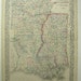 15 x 23" Large 1871 Mitchell Map Arkansas AR Mississippi MI Louisiana LA Pl #39
