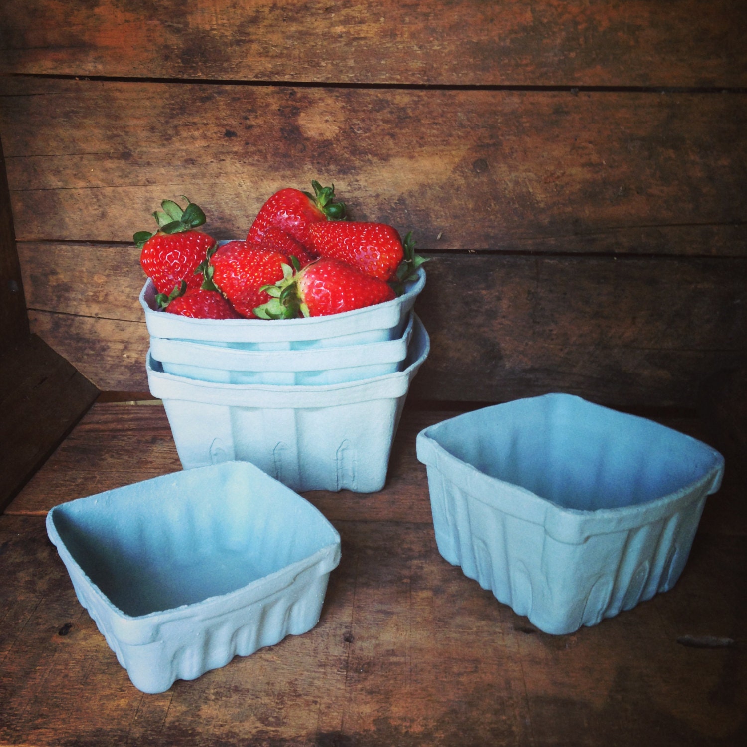 Porcelain Berry Basket Set of 3 LgMdSm