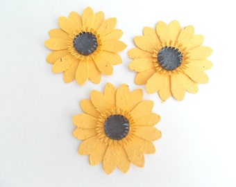 50 Seeded Paper Black-eyed Susan Flowers - Plantable Paper With Embedded Annual and Perennial Flower Seeds - Plant and Grow!