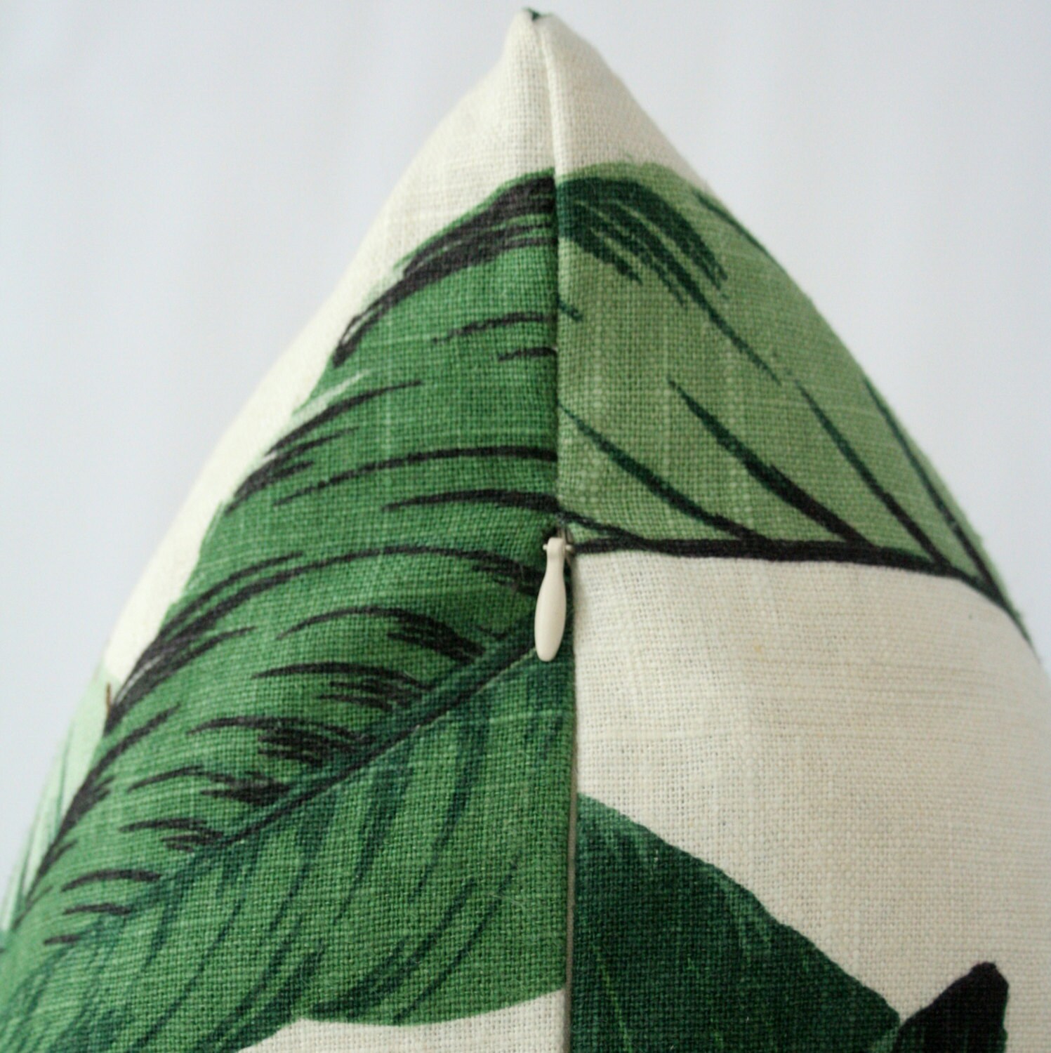 Banana Palm Linen Pillow Cover Banana leaves decorative