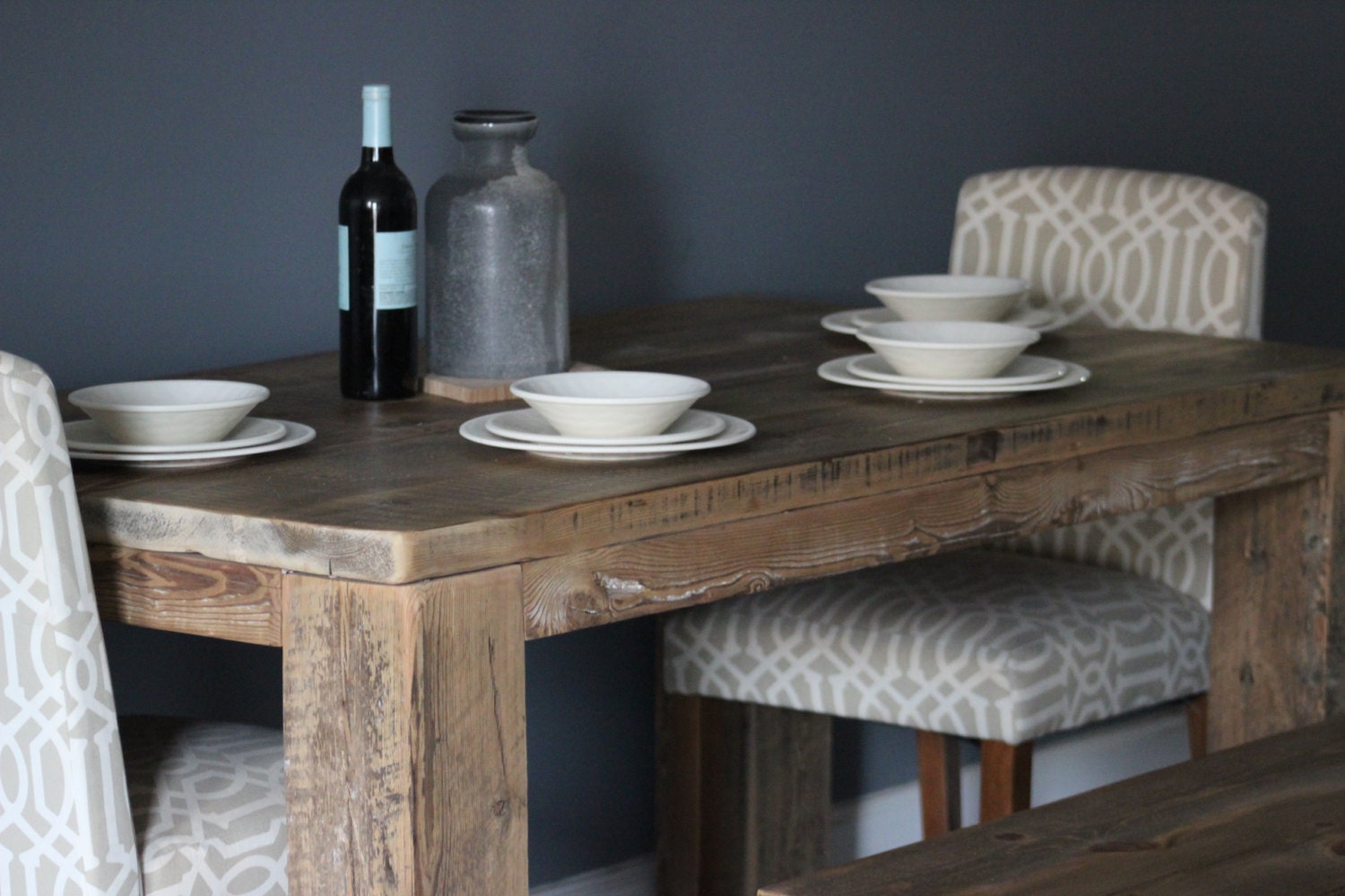 Rustic Elegant Farmhouse Table Table Kitchen Table by DendroCo