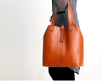 Brown Leather Tote Bag Women Leather Bag Women Bag Fashion Tote IPAD ...