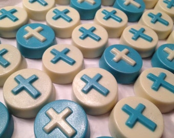 Chocolate Covered Double Stuffed Oreos with Cross (1 Dozen) - Baptism, Christening, Communion, Confirmation, Religous