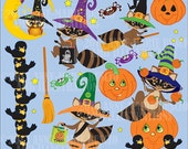80% OFF Halloween clipart, Halloween package of 13 clipart, commercial use, vector graphics, digital clip art, digital images - AMB-297 Il_170x135