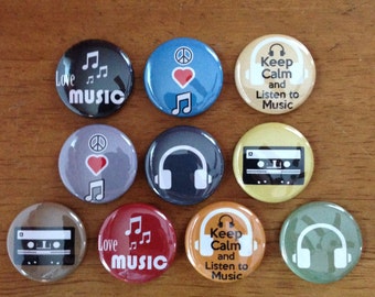 Music buttons | Etsy