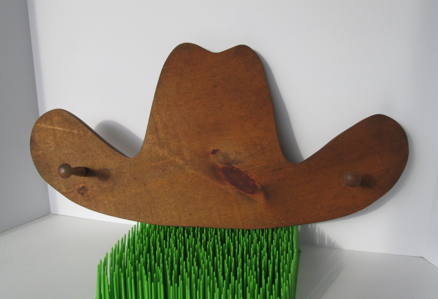 Items similar to Wooden hat rack Cowboy hat wall hanging The Goats Meow