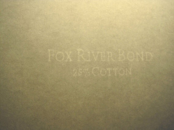 Fox river watermarked paper image
