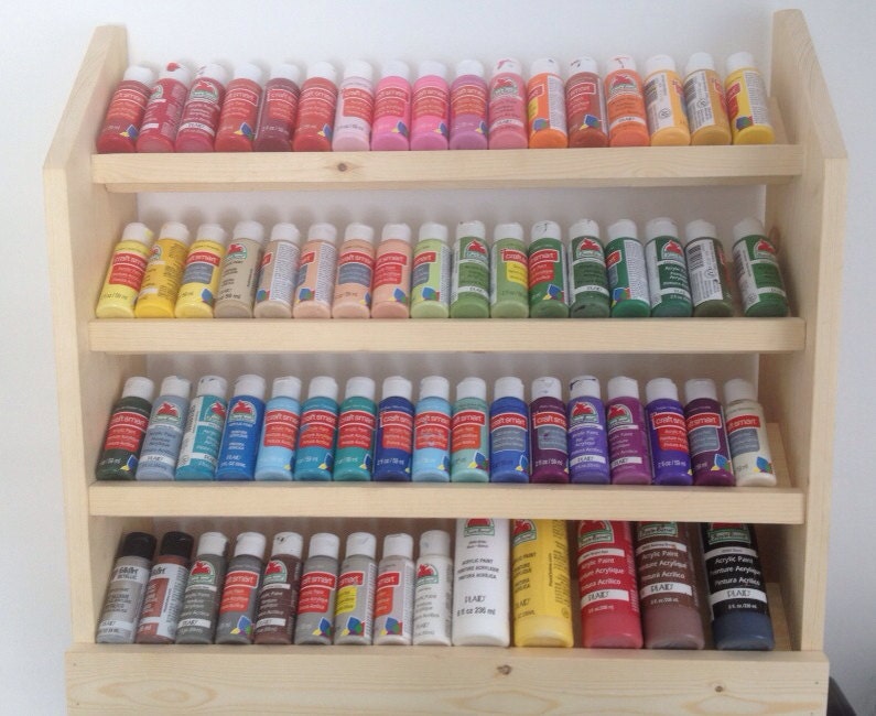 Artist Paint bottle rack easel shelf storage by CreativeHandyman