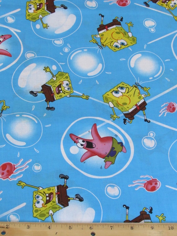 Per yard Spongebob Bubbles fabric