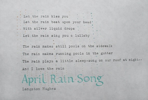 April Rain Poem – A Poem A Day: April Rain Song Explanation – ZLFHD