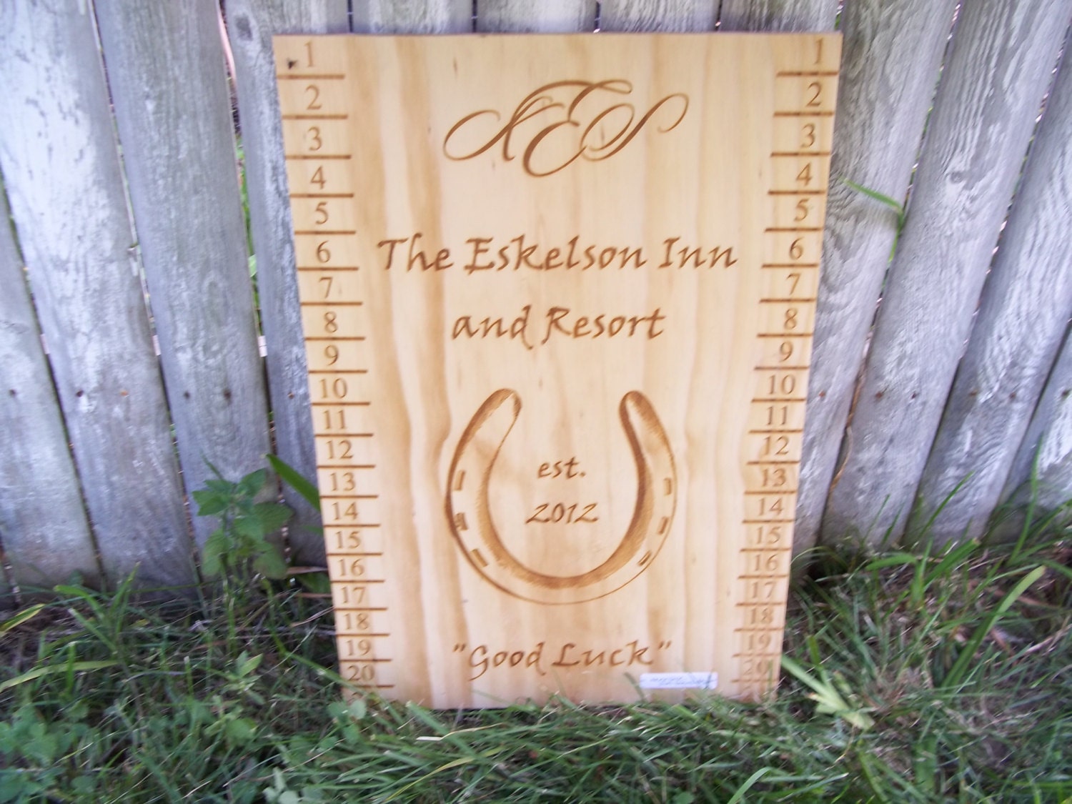 Horseshoe/Cornhole Scoreboard Personalized Customized