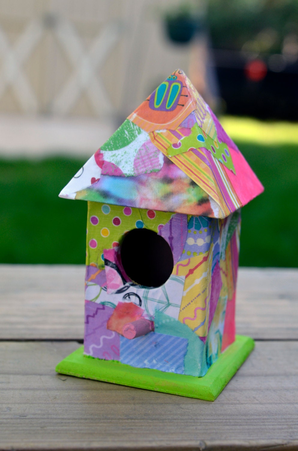 Mini Decoupage Birdhouse