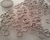 Metal Jump Rings Findings Jewelry Supplies Platinum 6mm Diameter 1.20mm Thick, 100pcs F0317