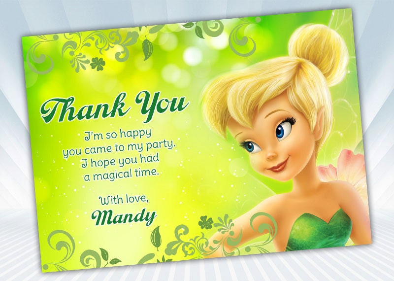 Tinkerbell Thank You Card