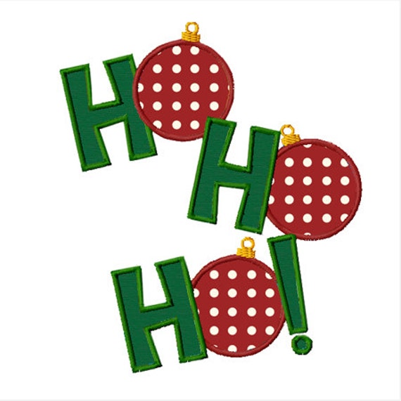 Christmas ho ho ho applique machine embroidery design instant Christmas ho ho ho applique machine embroidery design instant