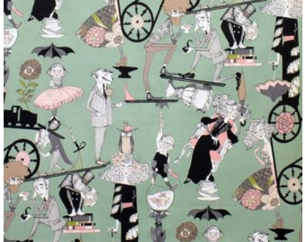 A Ghastlie End by the 1/2 Yard Alexander Henry Green Headstone Background 100% Cotton Fabric