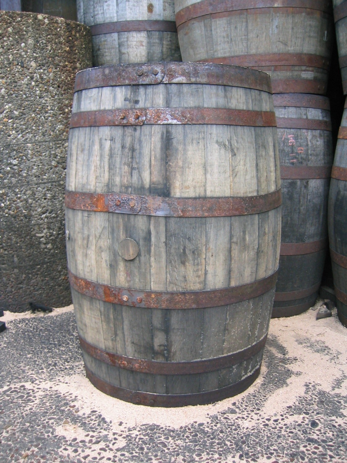 Freshly Emptied Bourbon Barrels