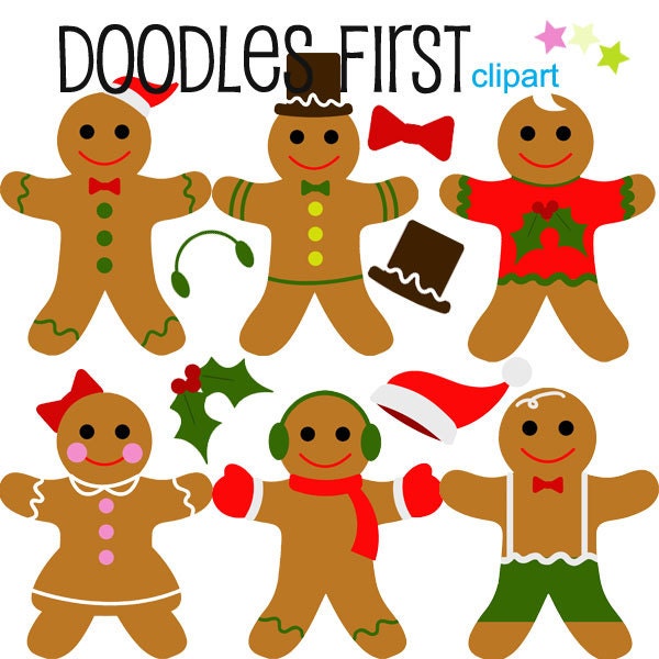 free christmas gingerbread man clipart - photo #45